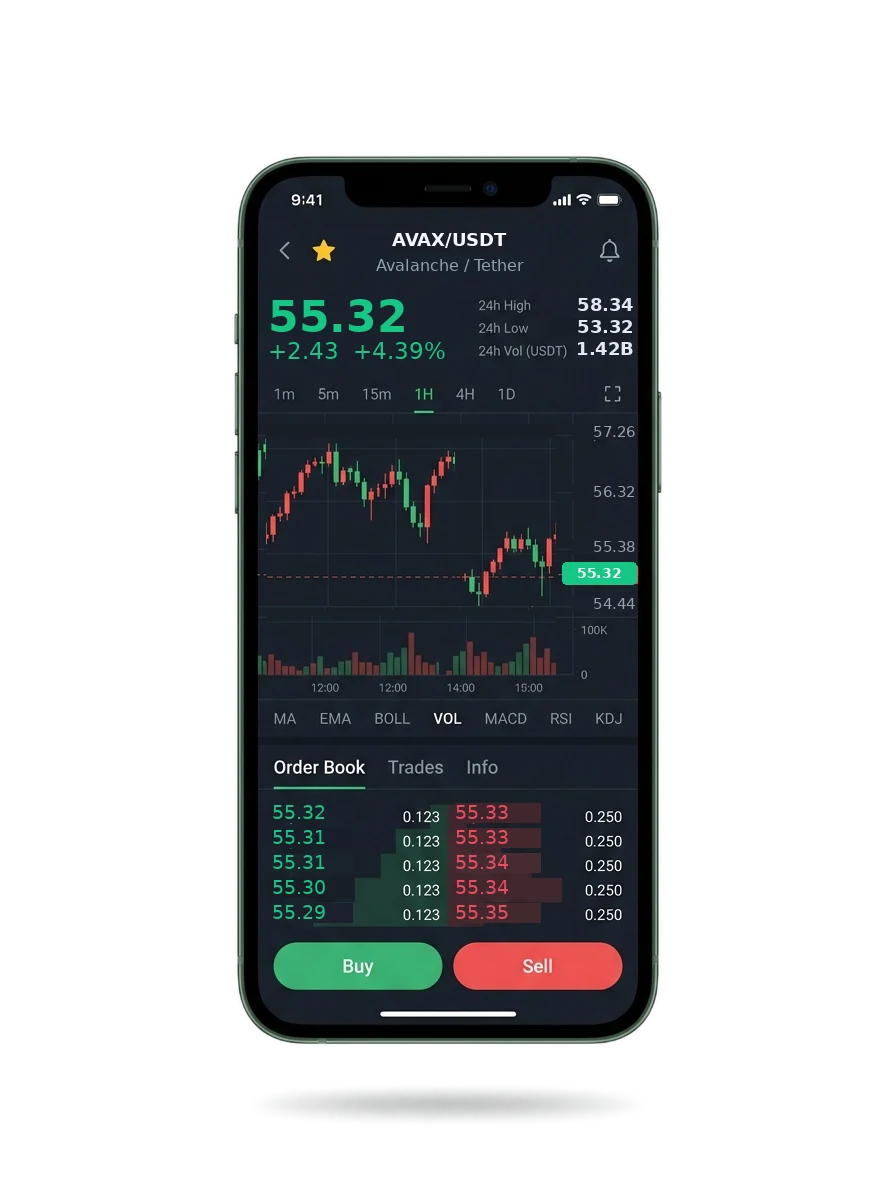 The same live portfolio view on a phone screen The same live portfolio view on a phone screen